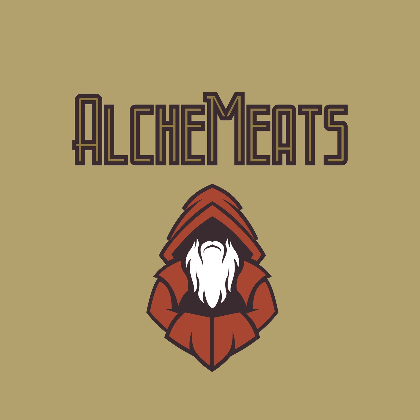 AlcheMeats Big Vertical Logo