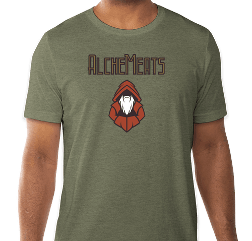 AlcheMeats Short-Sleeve T-Shirt - Heather Military Green