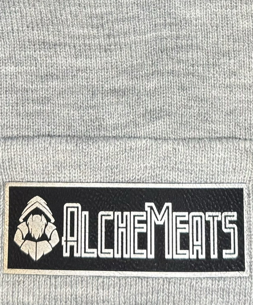 AlcheMeats Cuffed Beanie in Heather Grey