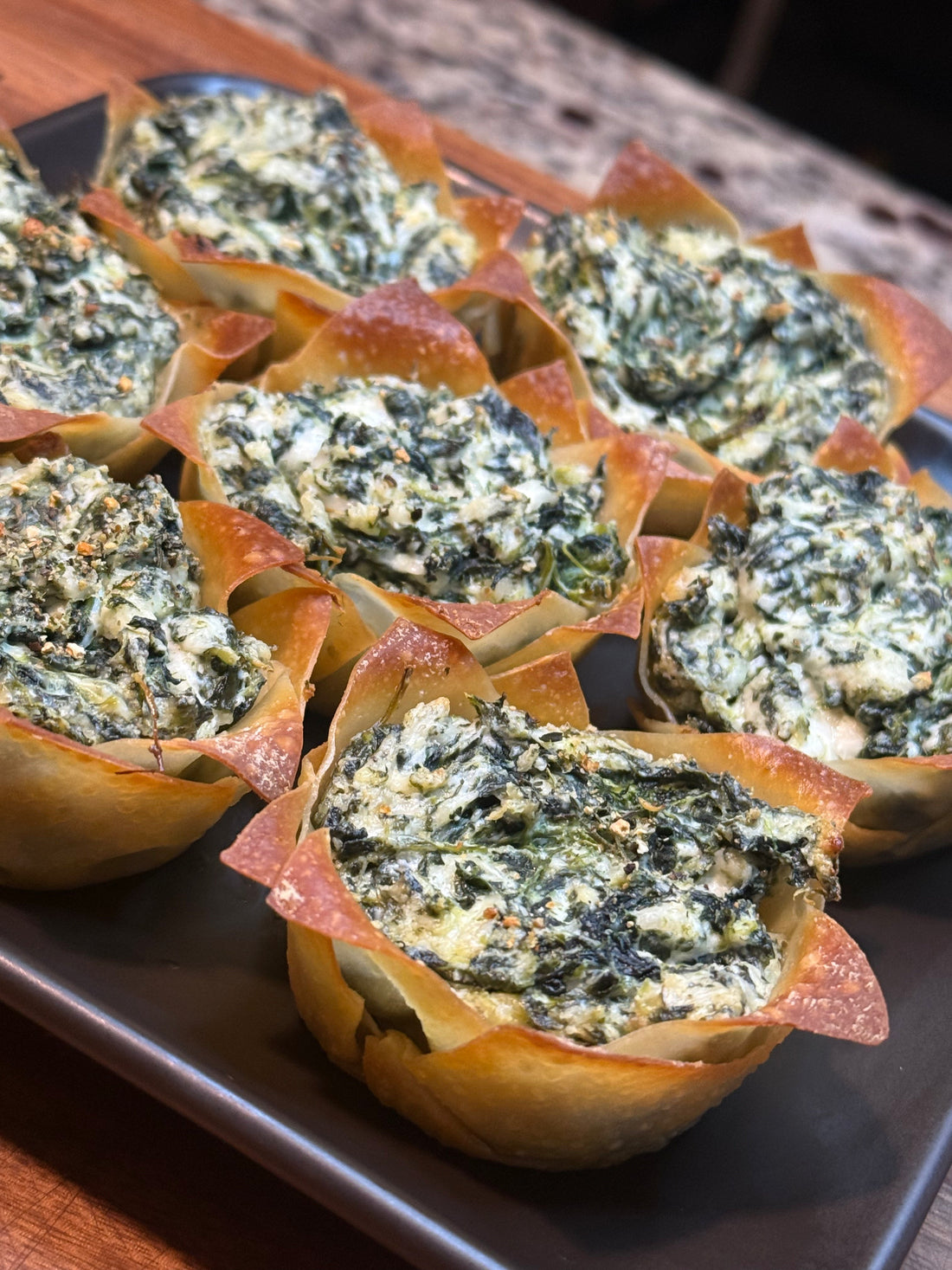Lemon Spinach Cheese Dip Cups