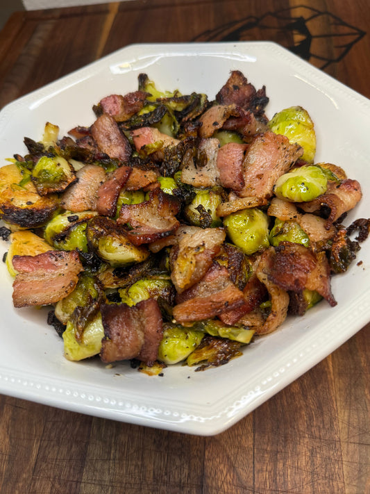 Simple Bacon Brussel Sprouts