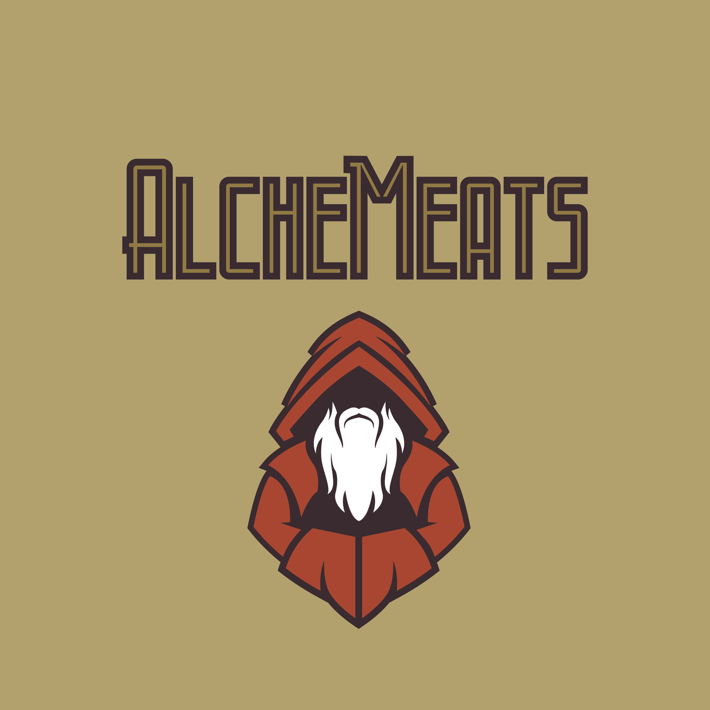 AlcheMeats Big Vertical Logo