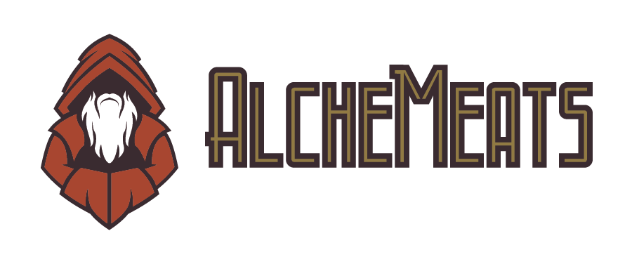 AlcheMeats Reusable Tote Bag – Black with Red Logo